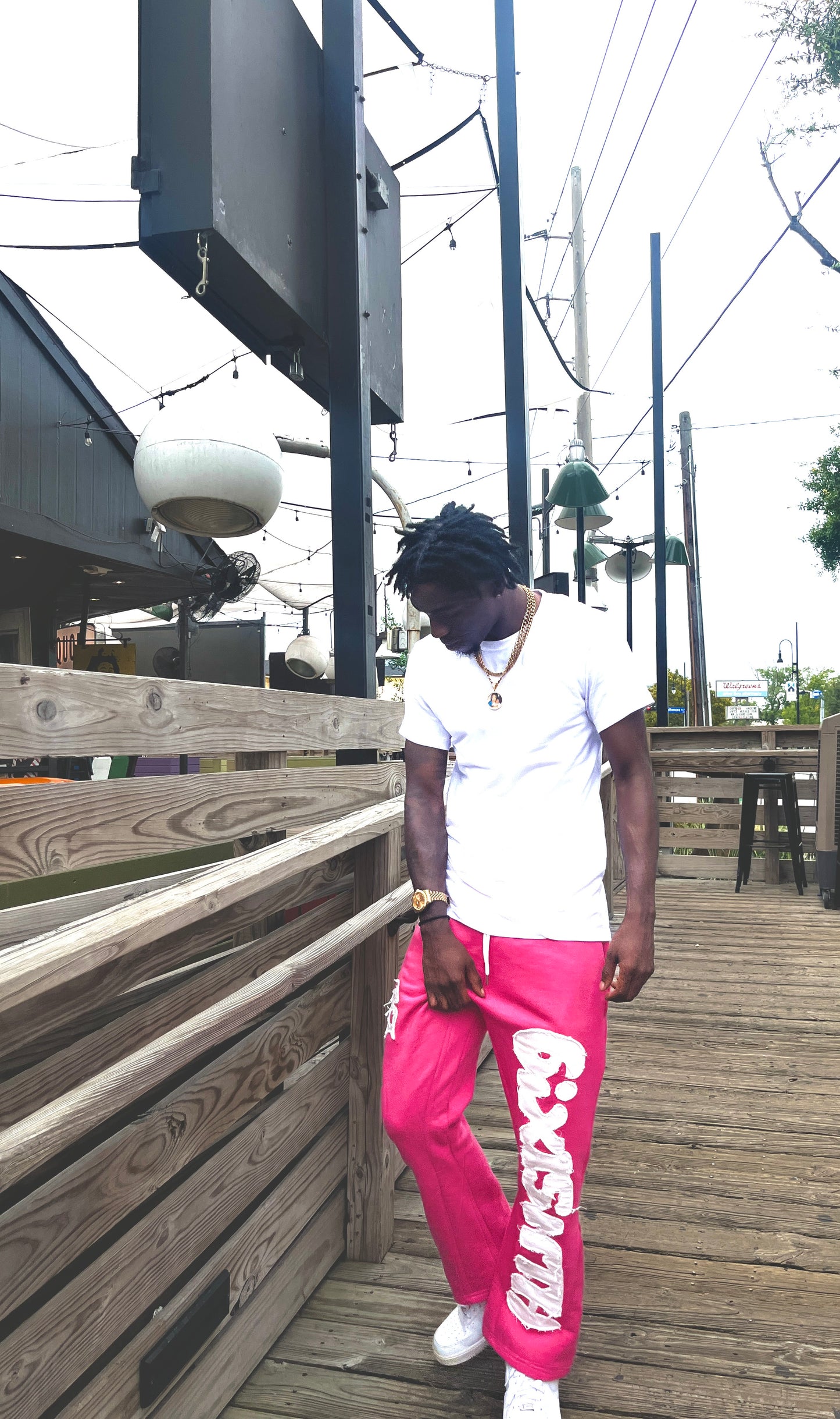 Pink Flared Sweatpants