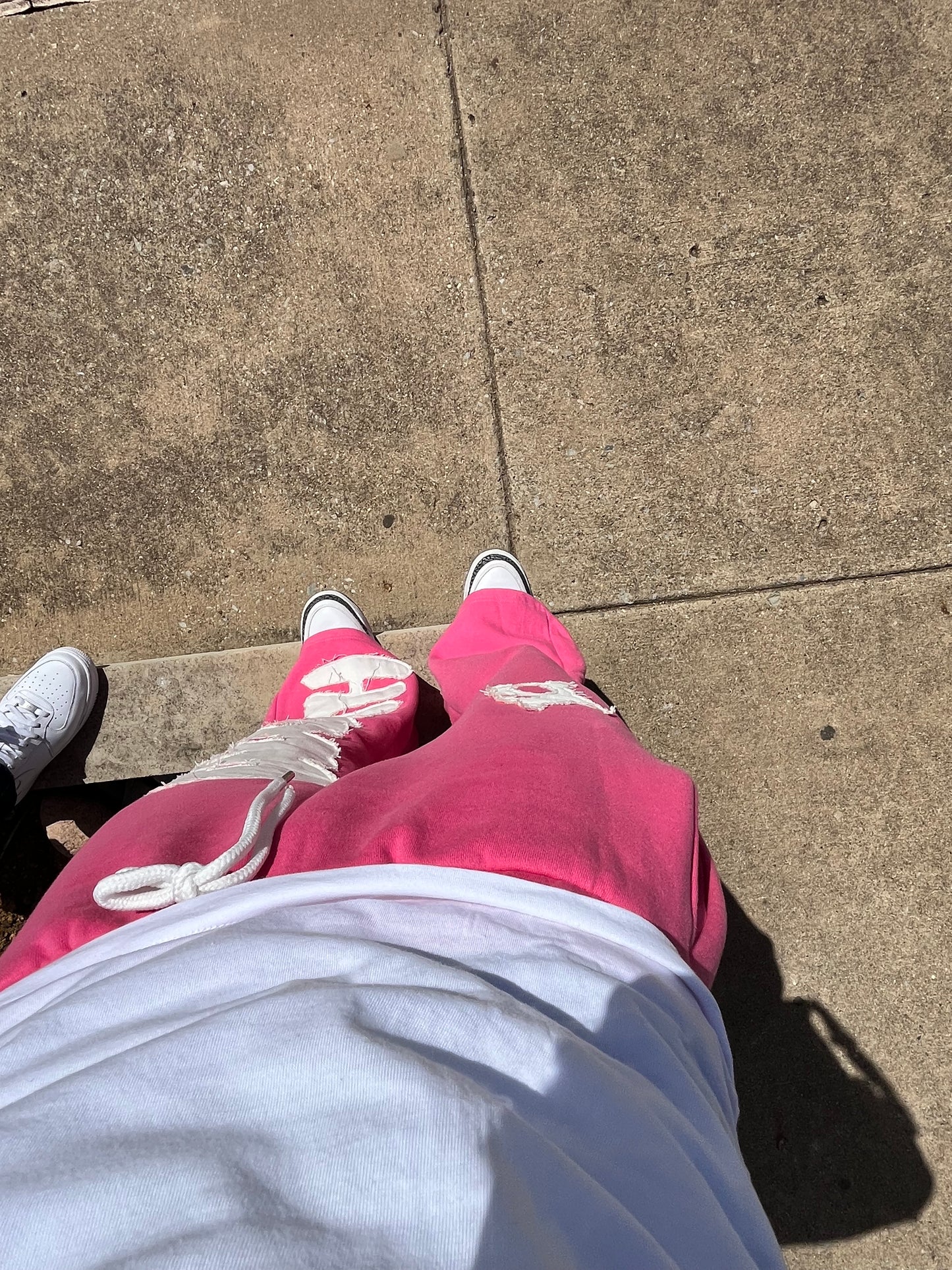 Pink Flared Sweatpants