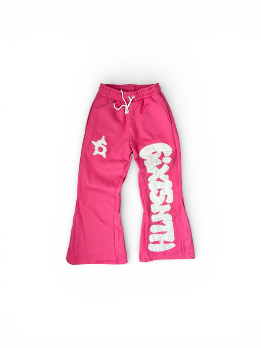 Pink Flared Sweatpants